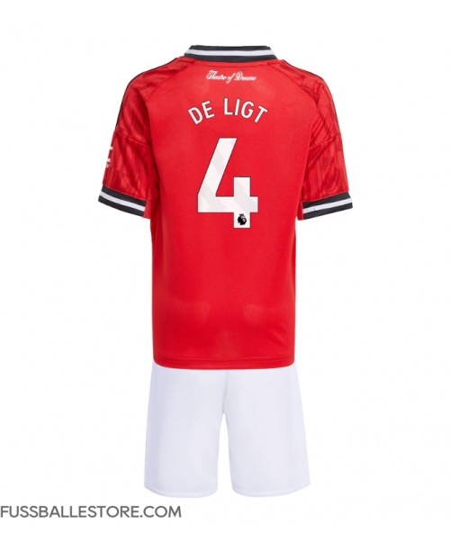 Günstige Manchester United Matthijs de Ligt #4 Heimtrikotsatz Kinder 2025-26 Kurzarm (+ Kurze Hosen) Günstige Manchester United Matthijs de Ligt #4 Heimtrikotsatz Kinder 2025-26 Kurzarm (+ Kurze Hosen)